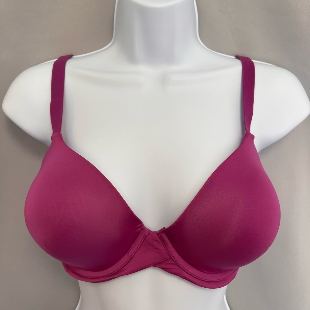 Self Expressions by Maidenform Bra Size 34D Underwire T-Shirt Bra Purple
